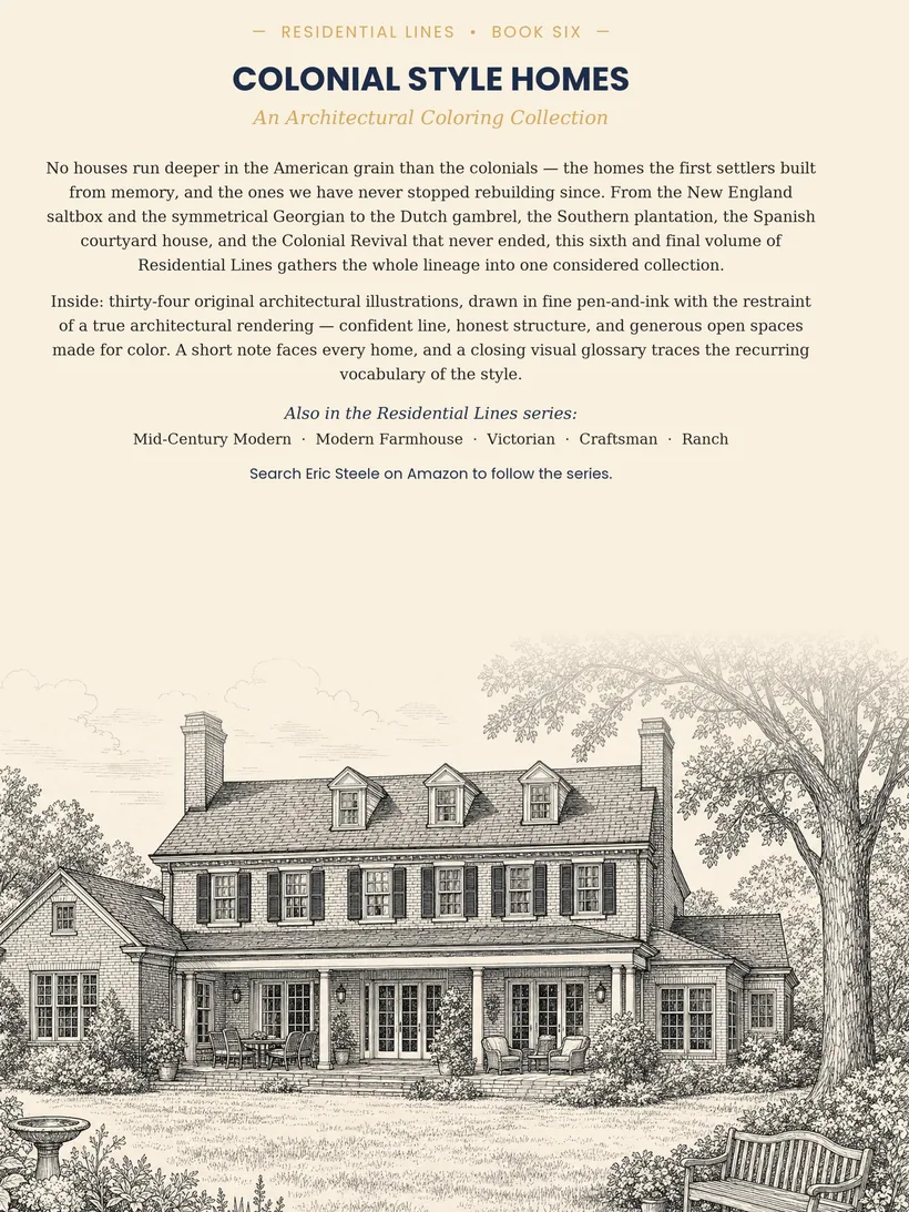 Colonial coloring book back cover — Lines of Steele