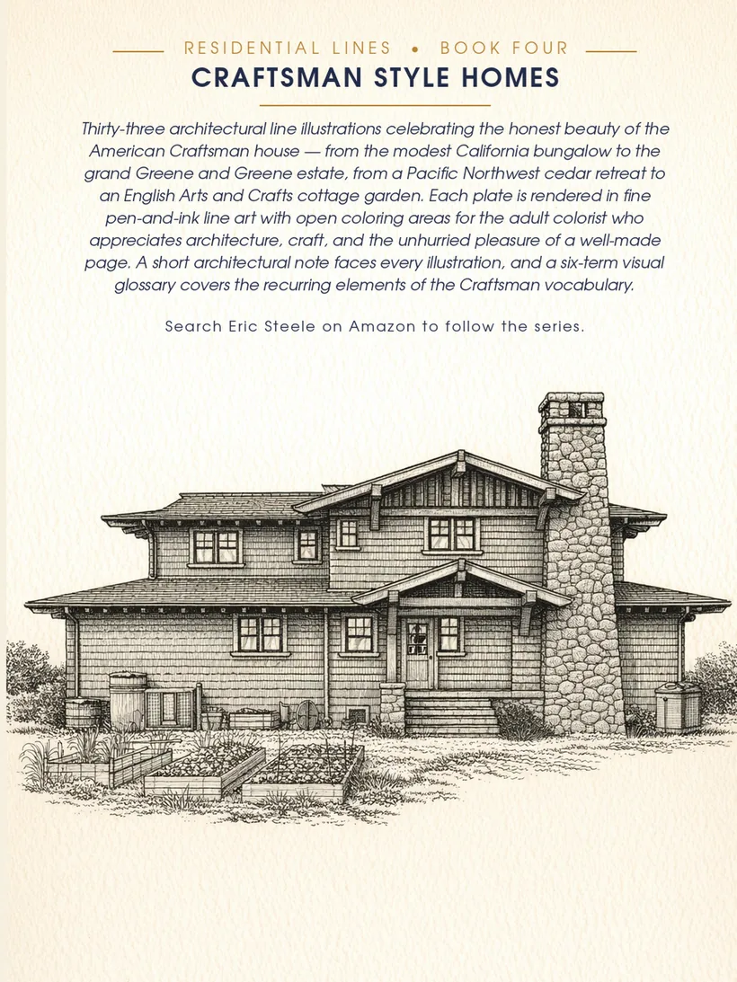 Craftsman coloring book back cover — Lines of Steele