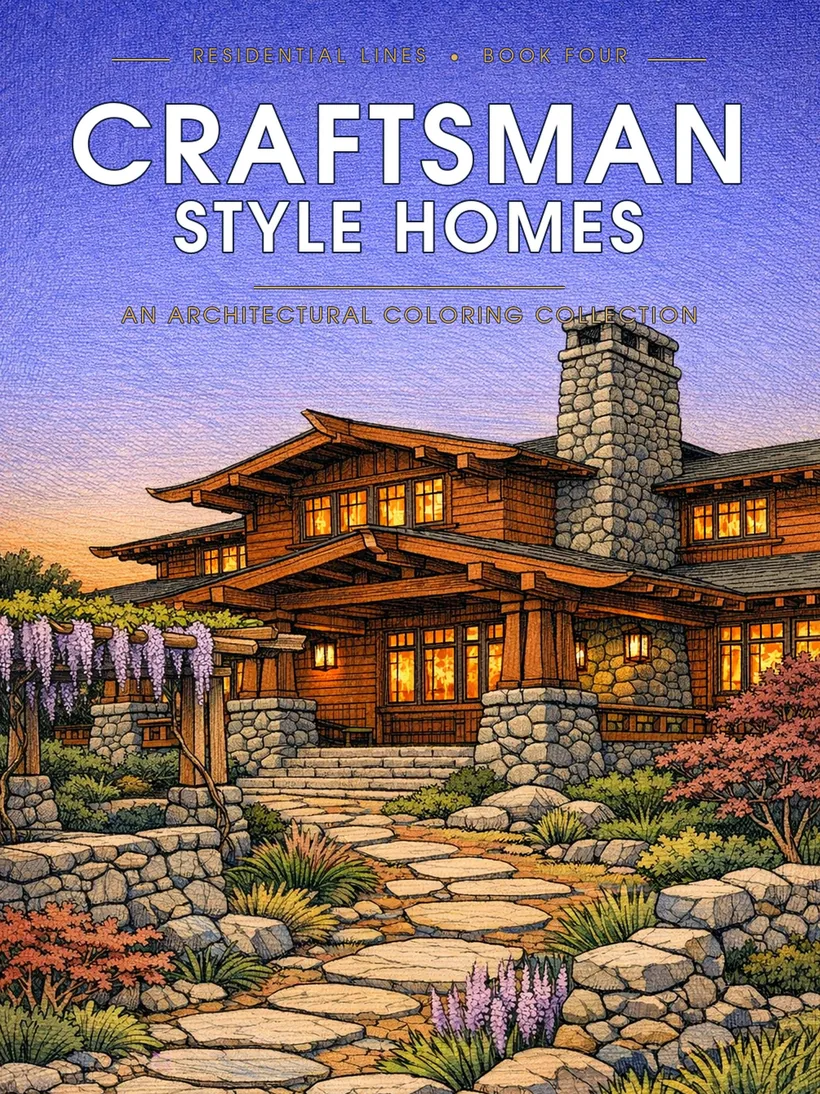 Craftsman coloring book front cover — Lines of Steele
