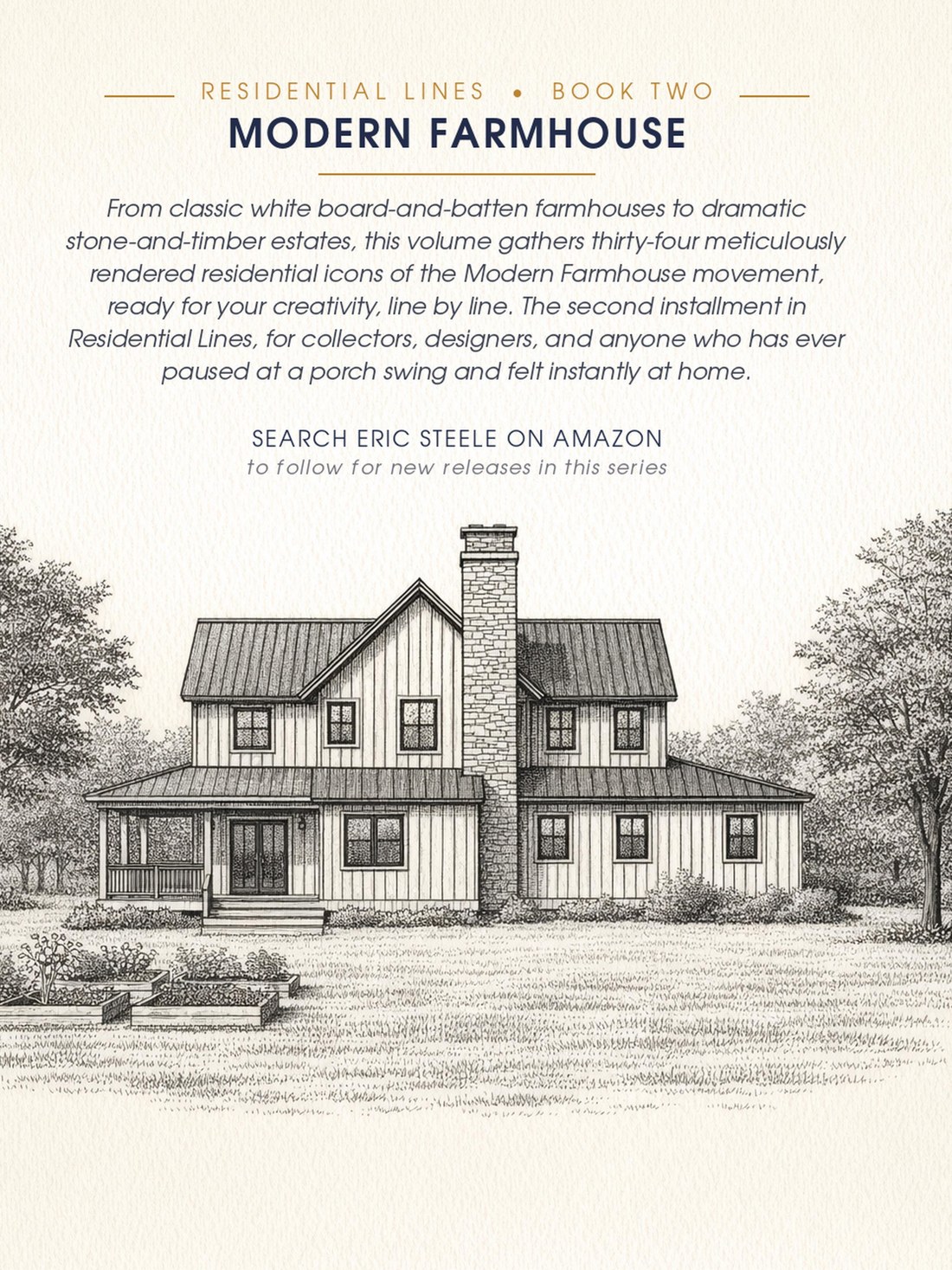 Modern Farmhouse coloring book back cover — Lines of Steele