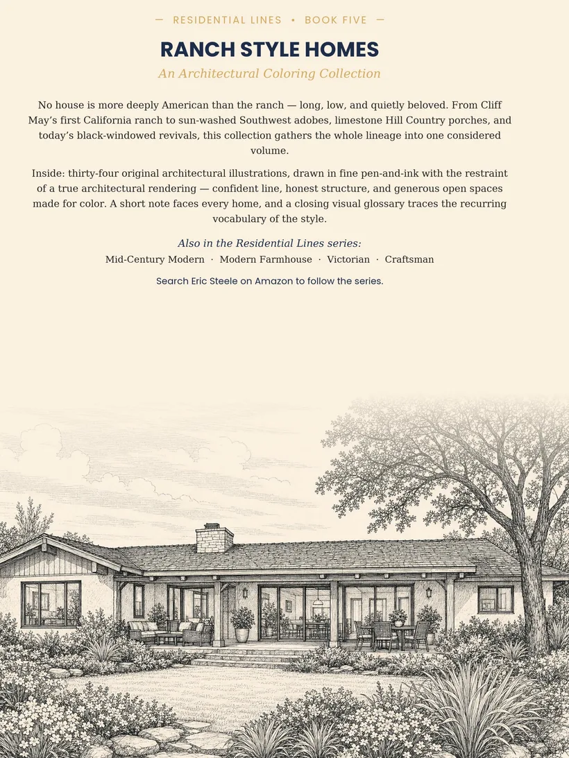 Ranch coloring book back cover — Lines of Steele