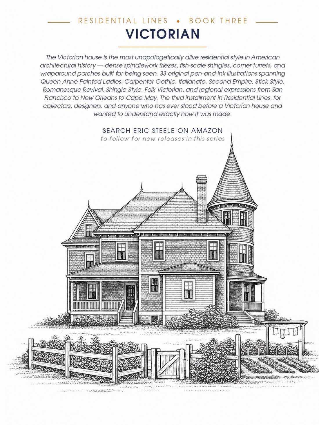 Victorian coloring book back cover — Lines of Steele