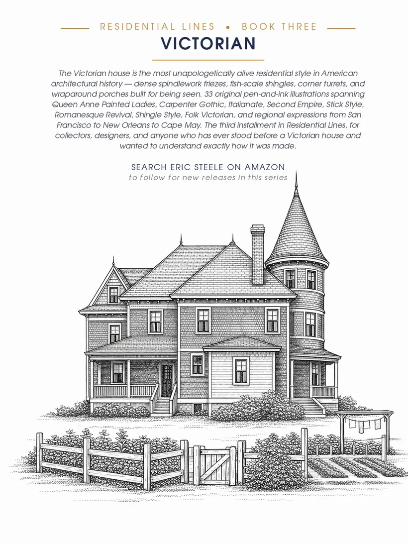 Victorian coloring book back cover — Lines of Steele